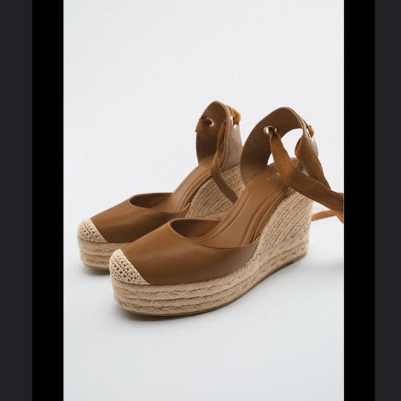 Zara lace up wedge sandals - Picture 12 of 15
